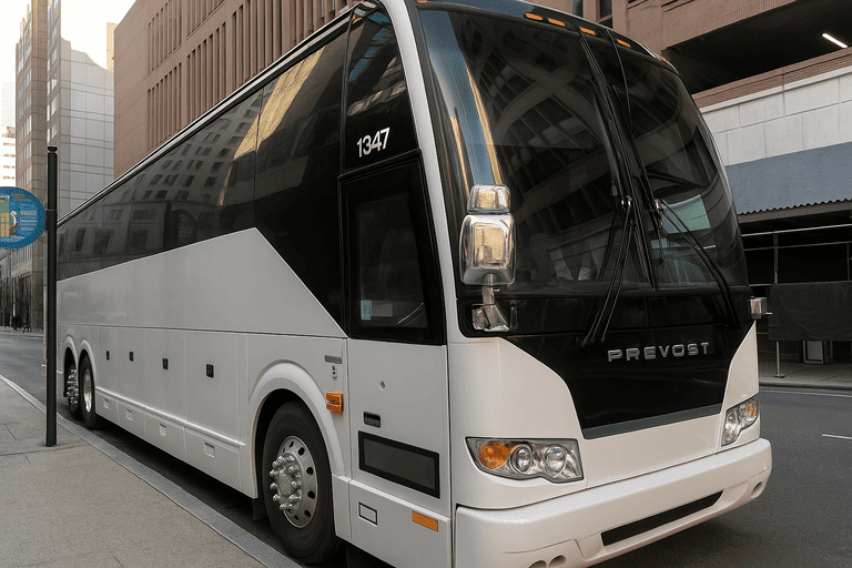 a Charter Bus Rental Savannah coach bus