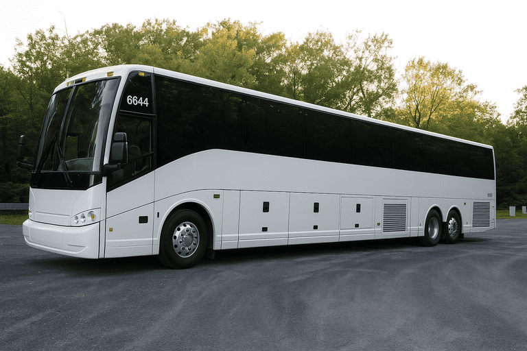 exterior of Charter Bus Rental Savannah coach bus