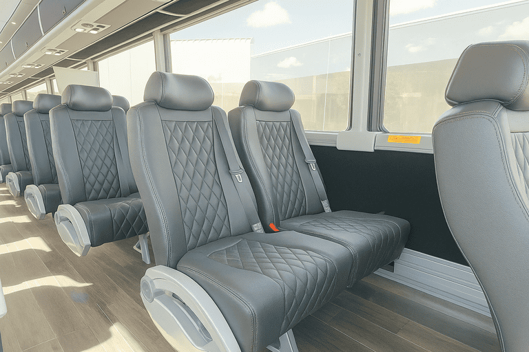 interior of Charter Bus Rental Savannah charter bus